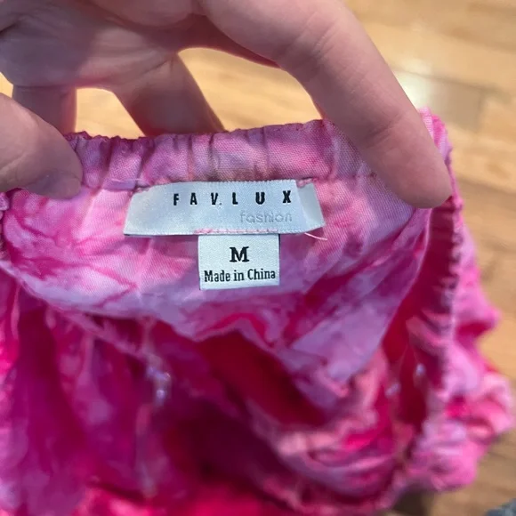 FAVLUX Pink Tie-Dye Strapless Dress - Picture 3 of 3